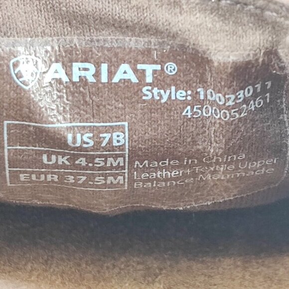 Ariat Woman's Cruiser Palm Brown Serape Leather Slip On Shoes Size 7 - Picture 7 of 8